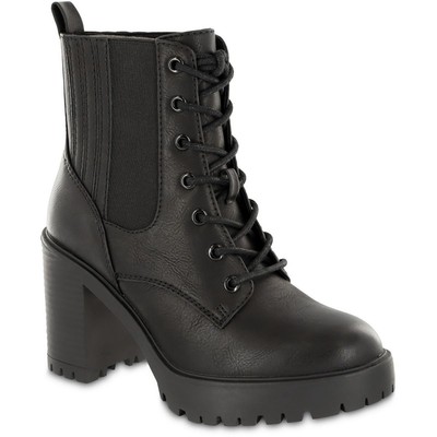Ботинки Mia Womens Daryl Black в армейском стиле на шнуровке, размер 7,5 средний (B, M) BHFO 0685