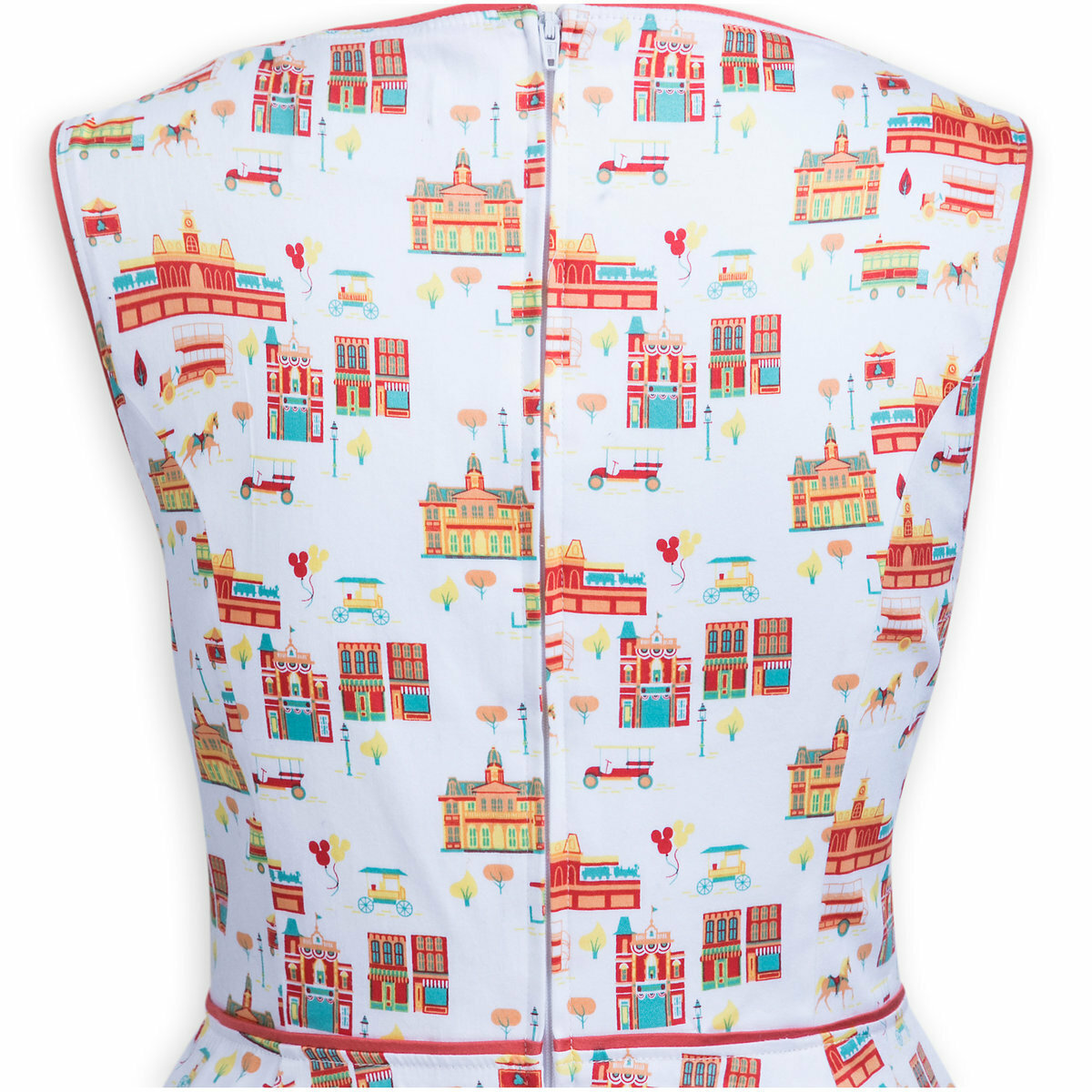 Pre-owned Disney Parks Dress Shop Main Street, U.s.a. White Costume Dress Size 1x