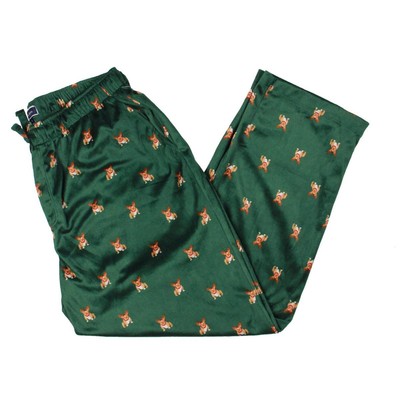 

Club Room Mens Green Fleece Nightwear Пижамные штаны Loungewear  BHFO 1985, Bulldog pant