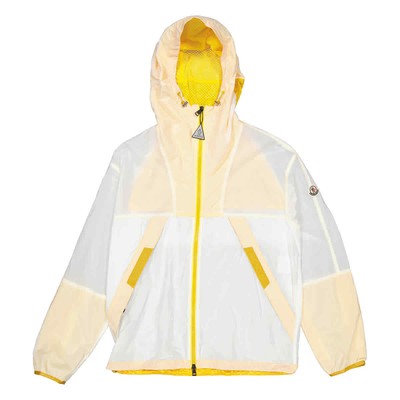 Pre-owned Moncler Men's Doi Jacket Two-tone Hooded Jacket In Yellow