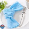MLMC 10 Pack Baby Blue Cloth Napkins with Fringe Boho Fall Linen Napkins Washable Reusable Rustic Dinner Table Decor 17