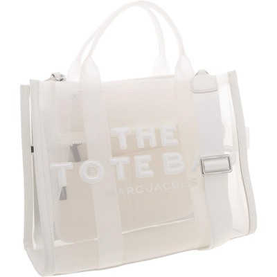 Женская сумка-тоут Marc Jacobs с белой кожаной отделкой и откидным верхом большого размера BHFO 8486