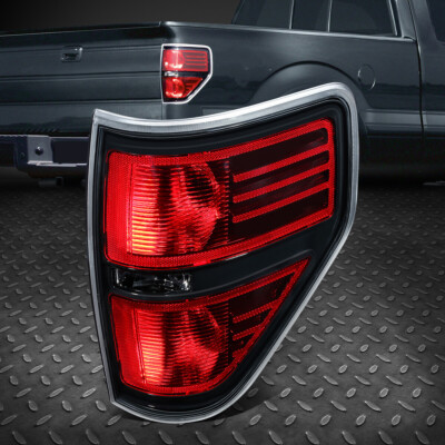 ДЛЯ 09-14 FORD F150 ЗАДНИЕ СТОП-СИГНАЛЫ С КРАСНЫМИ ЛИНЗАМИ СО СТОРОНЫ ПАССАЖИРА без ПАТРОНОВ ДЛЯ ЛАМП НАКАЛИВАНИЯ