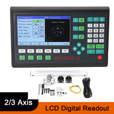 2/3 Axis LCD DRO Digital Readout TTL Linear Glass Scale CNC Milling Lathe