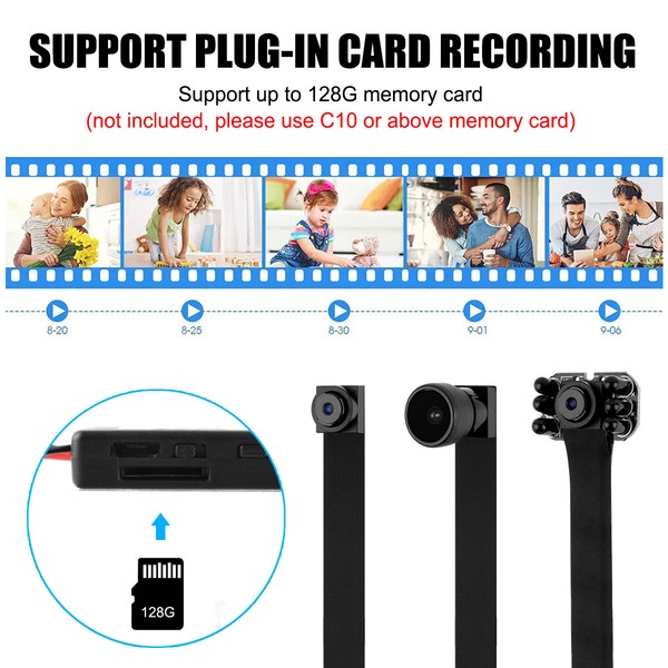 HD 1080P Wireless Nanny Cam Mini Camera DIY Pinhole Hidden Security IP DVR US - Image 10