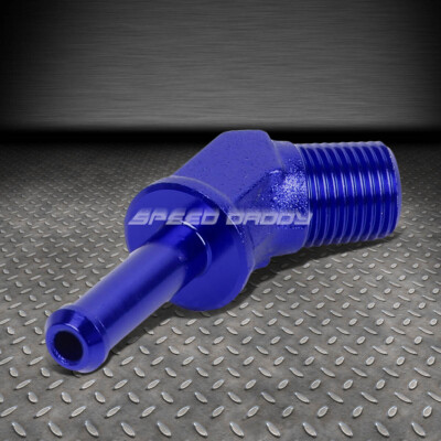 НИППЕЛЬ ДЛЯ ШЛАНГА С РАЗЪЕМОМ 1/8 NPT ОТ 45 ГРАДУСОВ ДО 1/4 НИППЕЛЬ ДЛЯ ШЛАНГА С СИНЕЙ АЛЮМИНИЕВОЙ ОТДЕЛКОЙ