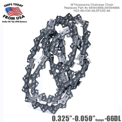 16-Inch Chainsaw Chain .325'' .050'' 66DL Fit Husqvarna 435/440/550XP/450 RANCHER