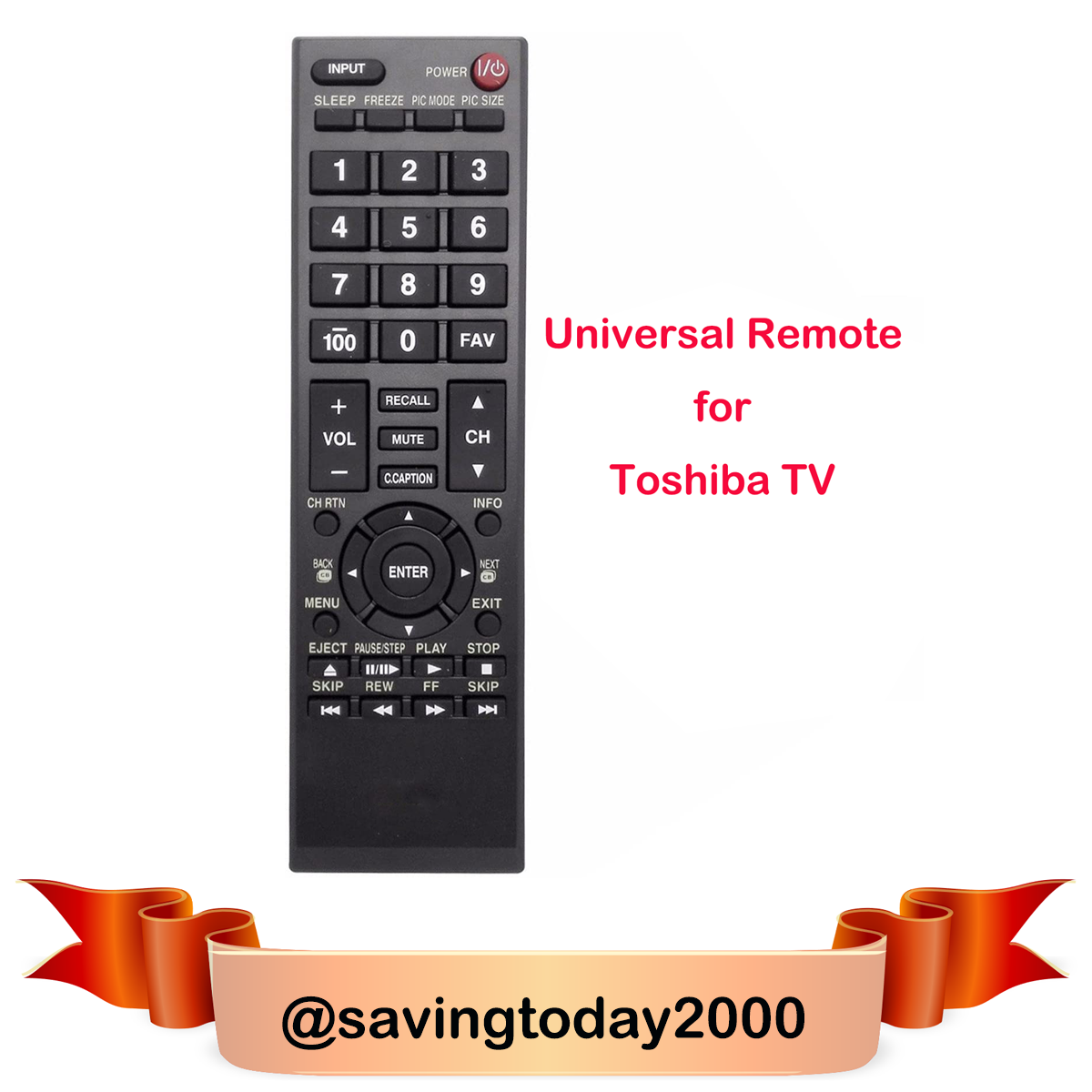 Universal Toshiba TV Remote Control fit for Toshiba TV