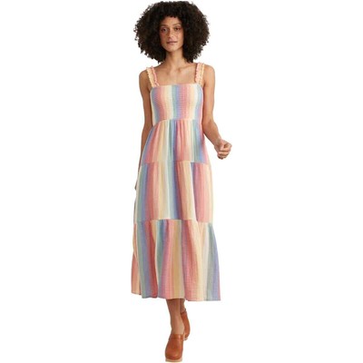

Платье макси из двойной ткани Marine Layer Selene, женское, в несколько полосок, размер, Multi stripe