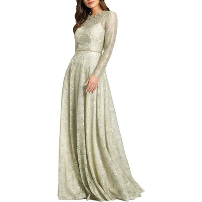 

Женское кружевное вечернее платье макси Mac Duggal для особых случаев BHFO 5160