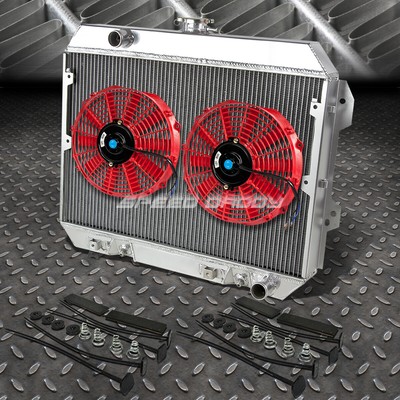 3-РЯДНЫЙ АЛЮМИНИЕВЫЙ РАДИАТОР + 2X 10 ВЕНТИЛЯТОРОВ КРАСНОГО ЦВЕТА ДЛЯ NISSAN DATSUN 280-Z FAIRLADY 75-78