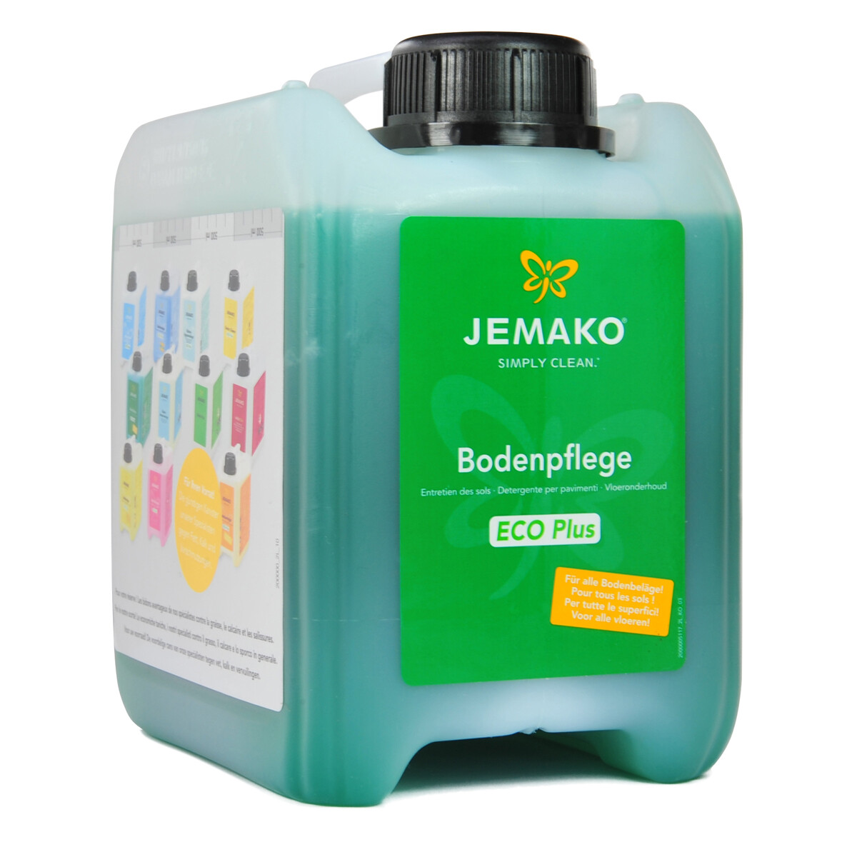 Jemako Bodenpflege 2l Kanister Fußbodenpflege inkl. Mikrofaser-Reinigungstuch (1