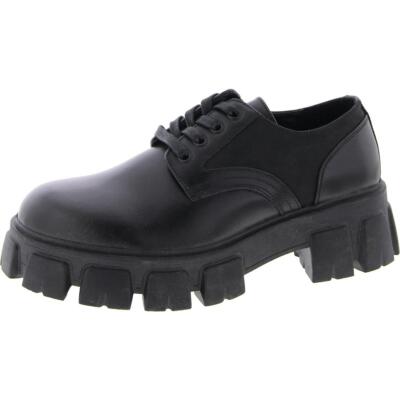 Женские оксфорды Steve Madden из натуральной кожи Cesare на массивном каблуке и шнуровке BHFO 4451