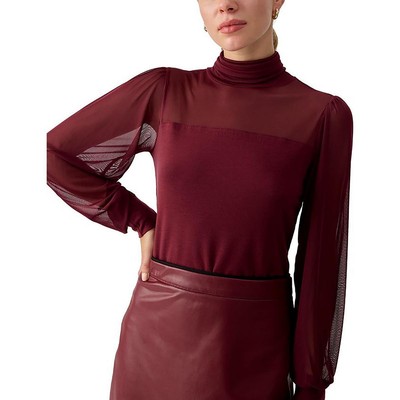 Женская блузка-пуловер с имитацией шеи Sanctuary Womens Red Illusion M BHFO 6105