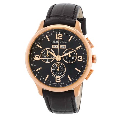 Мужские часы Mathey-Tissot Edmond 5040F с хронографом и черным циферблатом H1886CHPSN