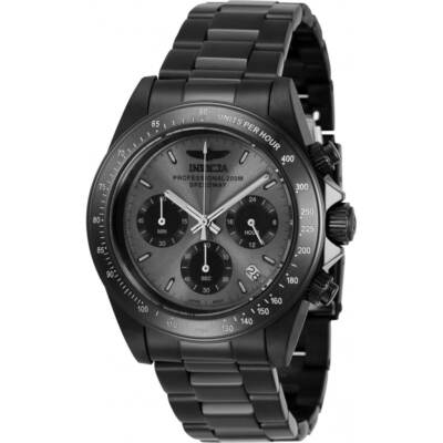 Invicta Men's Watch Speedway Quartz Chronograph Black Dial Stainless Steel 36741