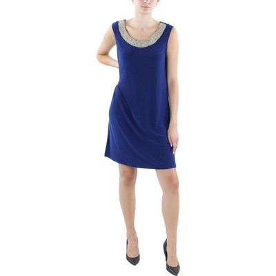 Женское синее коктейльное и вечернее платье R&M Richards Petites 10Р BHFO 8654