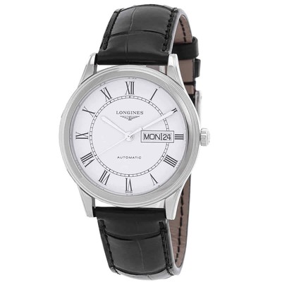 Мужские часы Longines с флагманским белым циферблатом L4.899.4.21.2