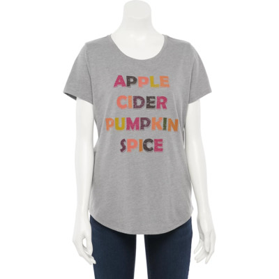 Womens Medium Sonoma Apple Cider Pumpkin Spice Fall Thanksgiving Graphic Tee