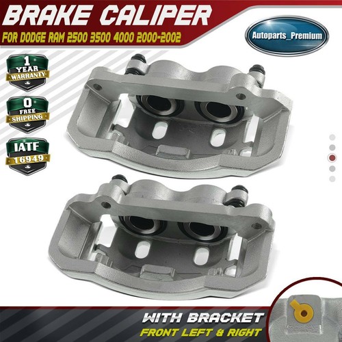 2x Brake Caliper w/ Bracket for Dodge Ram 2500 3500 2000-2002 Front Left & Right