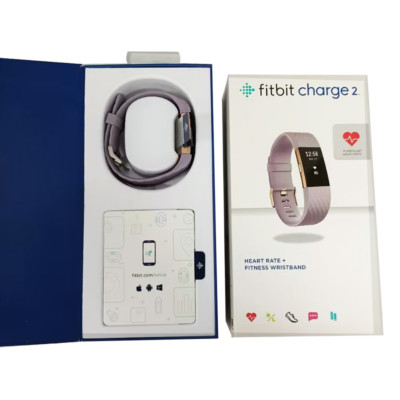 NEW Fitbit Charge 2 HR Fitness Activity Tracker- Black/Blue/Purple/Gold- (S + L)