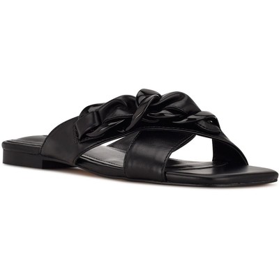 

Женские сандалии-шлепанцы Nine West Misty Black, размер 7,5, средний (B,M) BHFO 2271, Черный