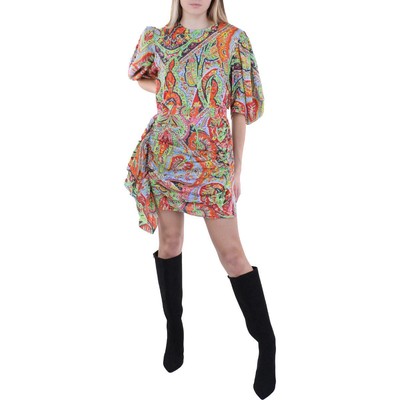 

Rhode Женское короткое летнее мини-платье Pia с разноцветным принтом  BHFO 4473, Festival of love