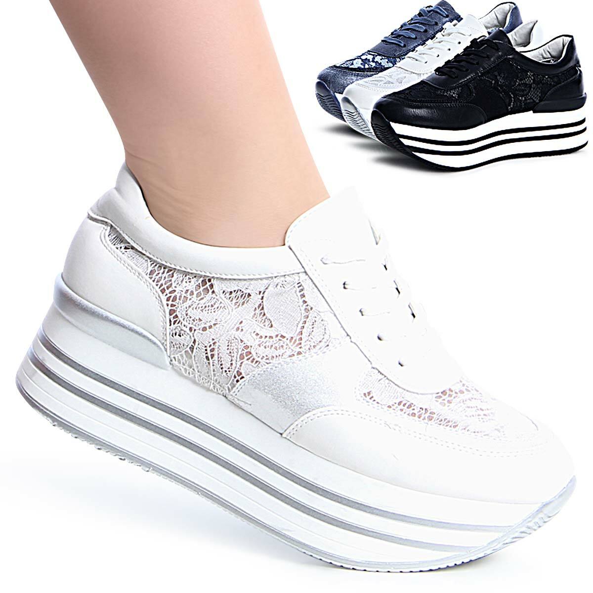 Halb Turnschuhe Test Vergleich +++ Halb Turnschuhe Schnäppchen! Heine Sneaker mit Plateau Sohle | Plateau Halbschuhe günstig