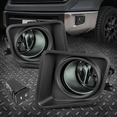 ДЛЯ 14-21 TOYOTA TUNDRA С ДЫМЧАТОЙ ЛИНЗОЙ ПЕРЕДНЯЯ ПРОТИВОТУМАННАЯ ФАРА ДАЛЬНЕГО СВЕТА с ОБОДКОМ + ПЕРЕКЛЮЧАТЕЛЬ