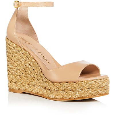 Женские бежевые босоножки на танкетке Stuart Weitzman Размер 10,5 средний (B,M) BHFO 8116