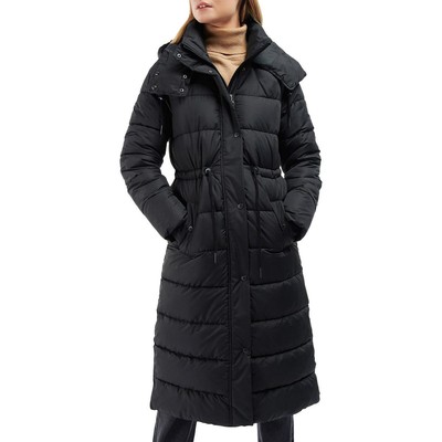 

Женское длинное теплое стеганое пальто Barbour черного цвета с капюшоном и капюшоном  BHFO 5683, Черный, Sedge