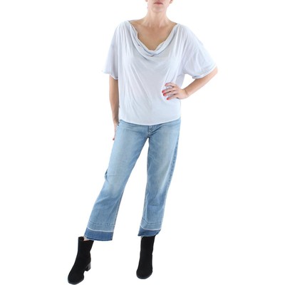 

Женская укороченная вязаная футболка Just Chill Boatneck Free People BHFO 7096, Lilac