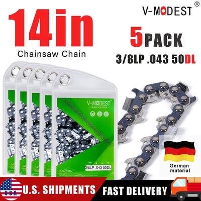 5PACK 14'' Chainsaw Chain For STIHL 017 018 019 MS170/171/180 3/8''LP .043'' 50DL