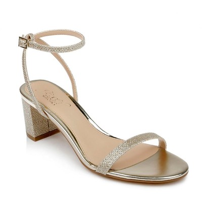Женские туфли на золотистом каблуке Jewel Badgley Mischka Danni II 7 среднего размера (B,M) BHFO 0547