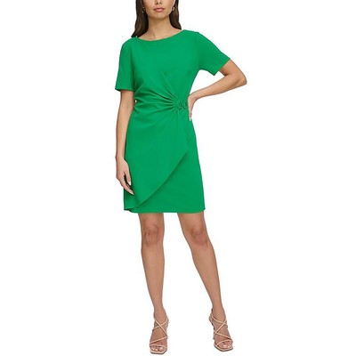 Женское зеленое мини-платье-футляр DKNY для коктейлей и вечеринок в сборку 4 BHFO 9965