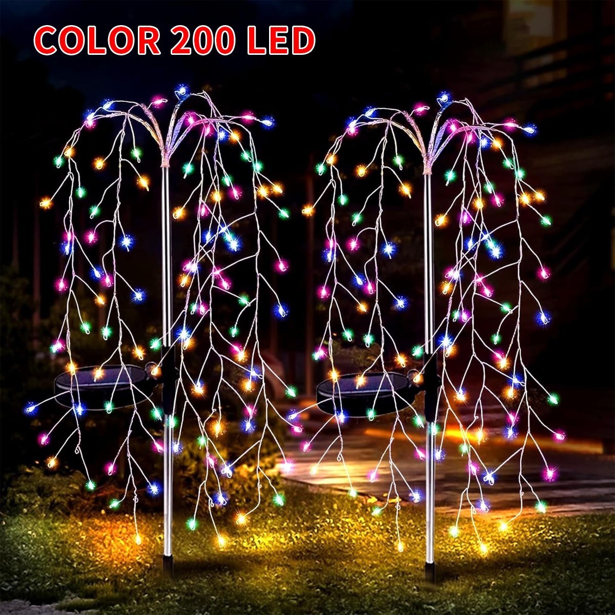 Outdoor solar cascading light