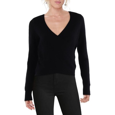 Джинсы DKNY, женский черный стихарь, нижняя рубашка с окантовкой, топ с запахом, XS BHFO 9496