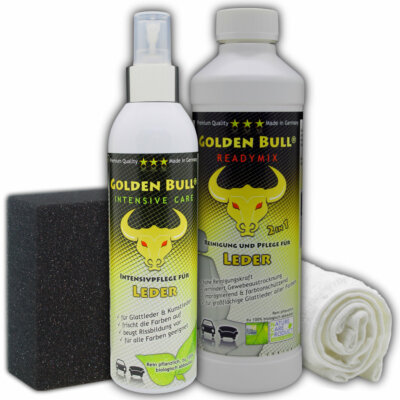 GOLDEN BULL Lederpflegeset Glattleder, Lederreiniger Leder Reiniger Pflege Set