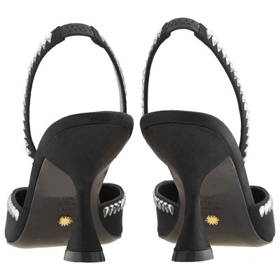 Pre-owned Stuart Weitzman Ladies Gemcut Xcurve 85 Pumps, Brand Size 37 ( Us Size 6.5 ) In Black