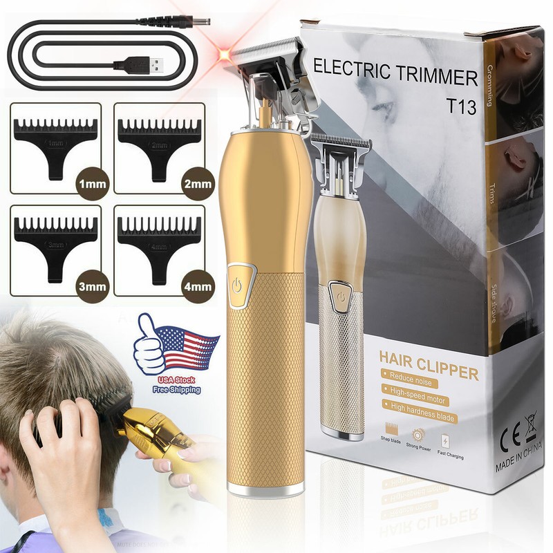 Salon Pro Hair Clipper 0.0mm Gapped T outliner Li Hair Trimmer High Speed LC7244