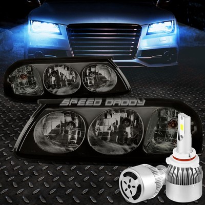 ЗАКОПЧЕННЫЙ КОРПУС ФАРЫ + ПРОЗРАЧНЫЙ УГОЛ + БЕЛЫЙ СВЕТОДИОД 9006 HID с ВЕНТИЛЯТОРОМ ДЛЯ 00-05 IMPALA