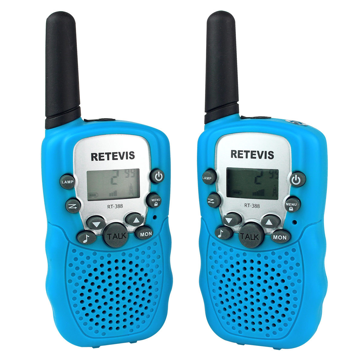 2xRetevis T-388 Kids Walkie Talkie UHF 22CH 0.5W LCD VOX Two Way Radio Pink US Y