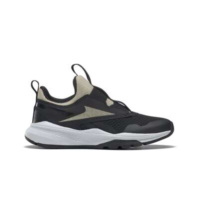 REEBOK GW1236 XT SPRINTER SLIP-ON YTH'S (M) Black/Gold Synthetic/Mesh Running Sh