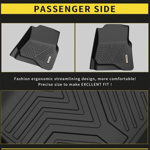 Floor Mats for 2015-2020 Chevy Tahoe GMC Yukon TPE Rubber All Weather 3D Liner