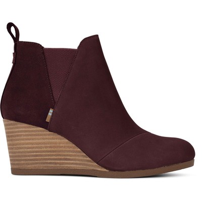 

Женские замшевые ботильоны Toms Kelsey Purple Leather 5 Medium (B,M) BHFO 6830, Burgundy