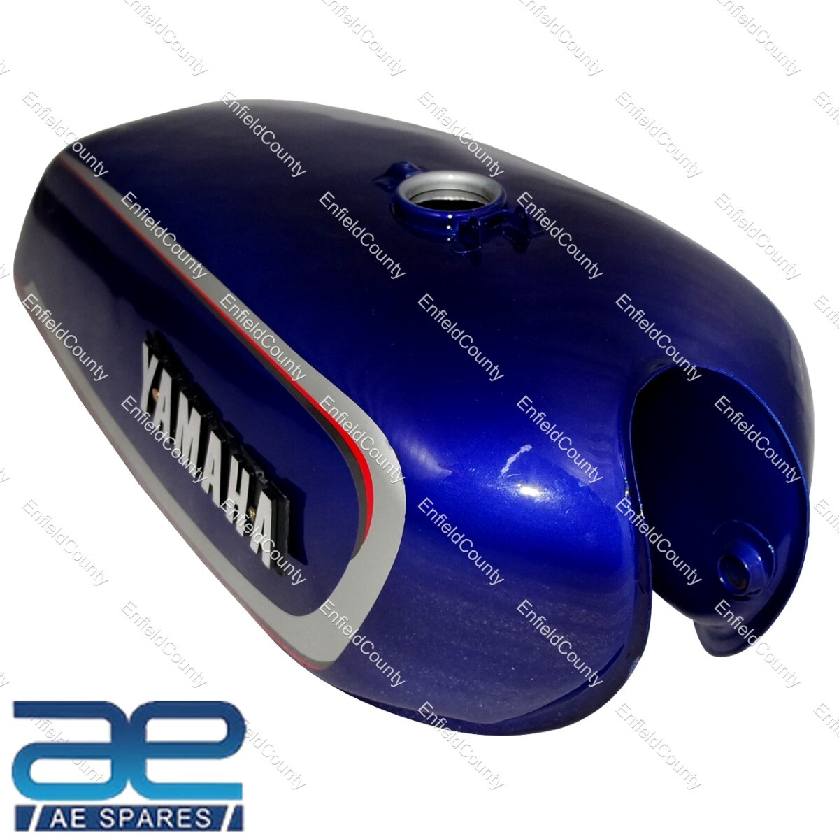 Yamaha RX100 RX125 Dark Blue Petrol Fuel Tank With Lid Cap + Tap  