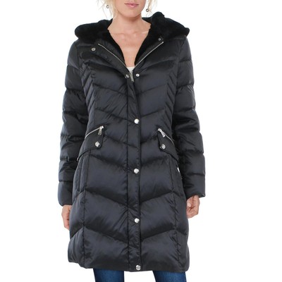 

Laundry by Shelli Segal Womens Black Down Warm Parka Coat Outerwear  BHFO 5195, Черный, BHFO