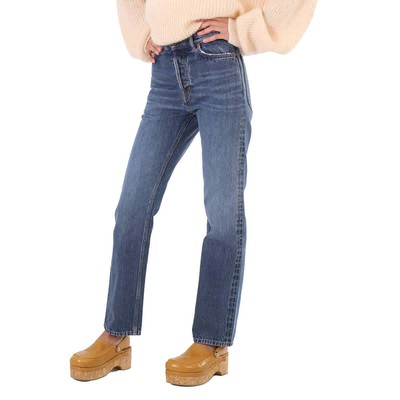 Pre-owned Chloé Chloe Ladies Slim Washed Denim Jeans, Waist Size 25" In Blue