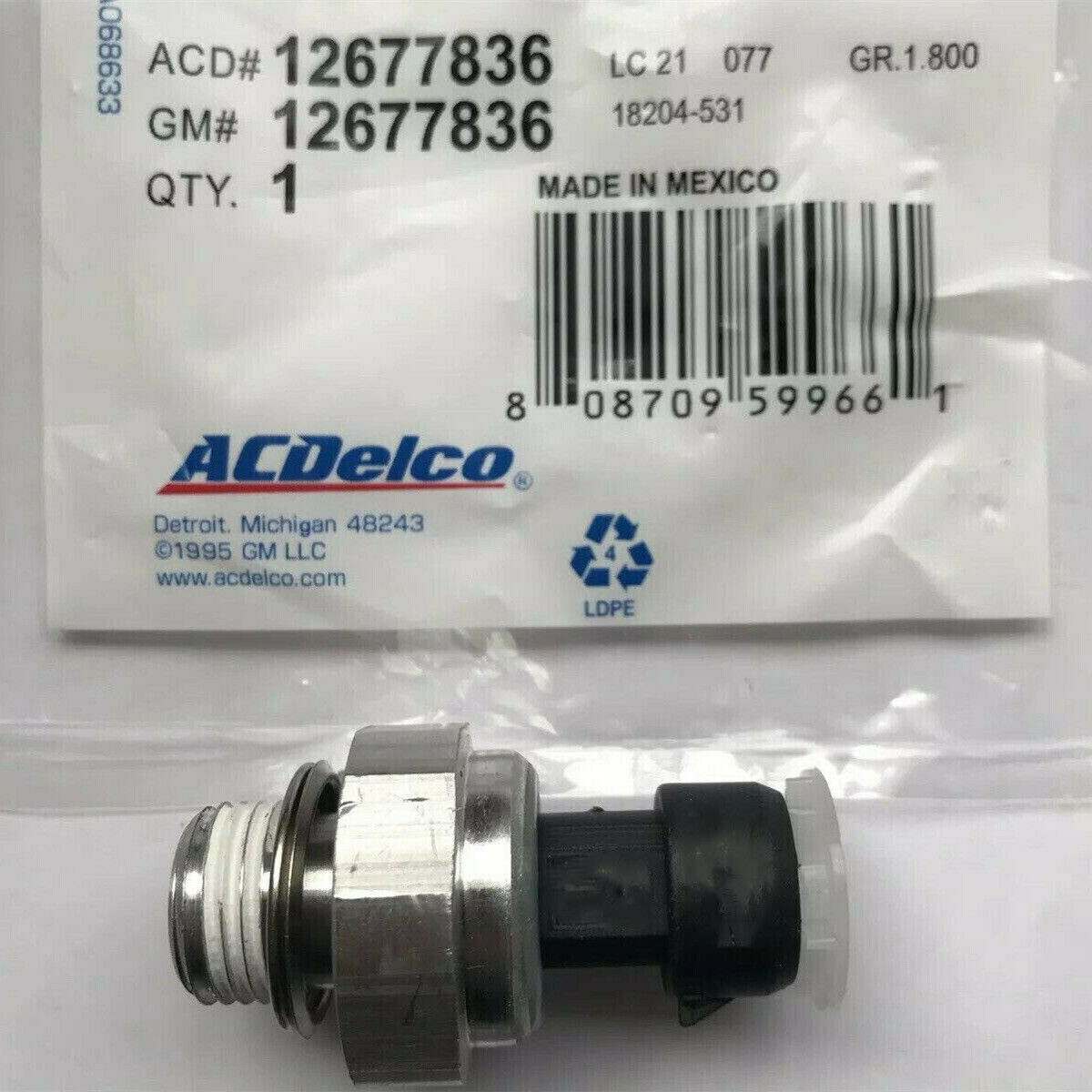 D1846A 12677836 Oil Pressure Sensor Switch Fit For ACDELCO Chevrolet GMC Hummer