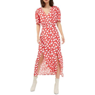 

Женское длинное платье макси с разрезом спереди French Connection BHFO 6534, Hibiscus/ summer white